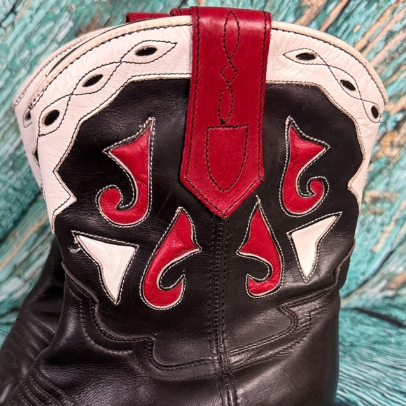 Seychelles Black and Red Western Ankle Boots - Picture 4 of 12